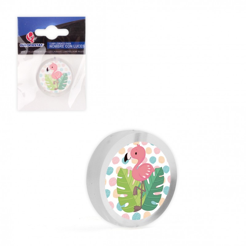 Nome led círculo flamingo