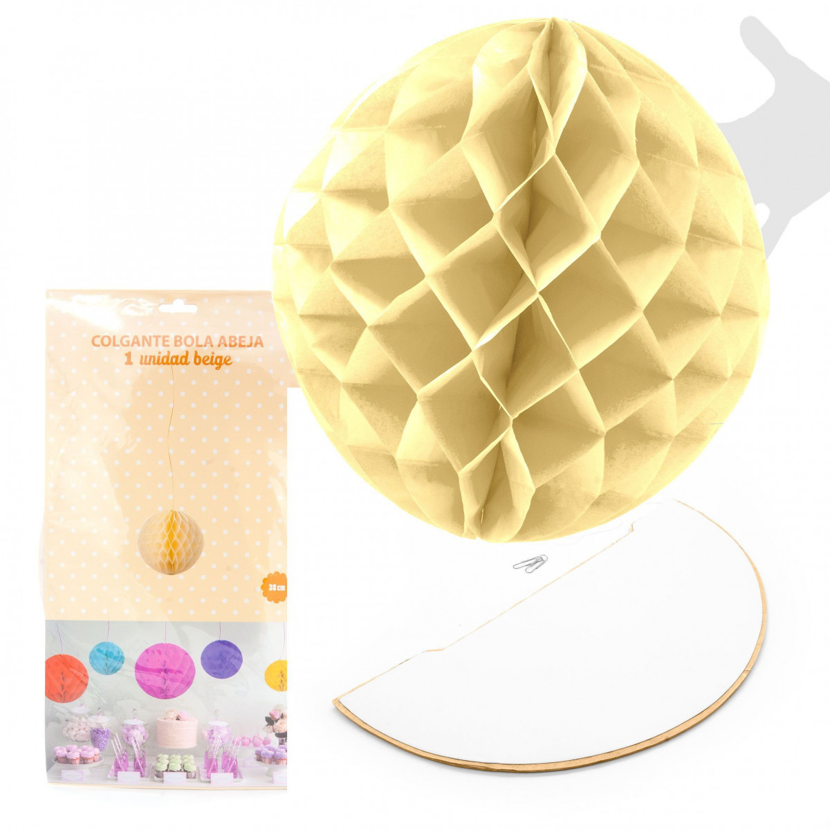 Bola de abelha 1u.38cm bege