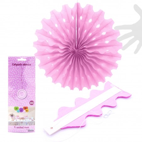 Pompons pendentes rosa 40cm.