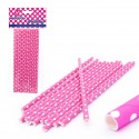 Canudo de papel fúcsia