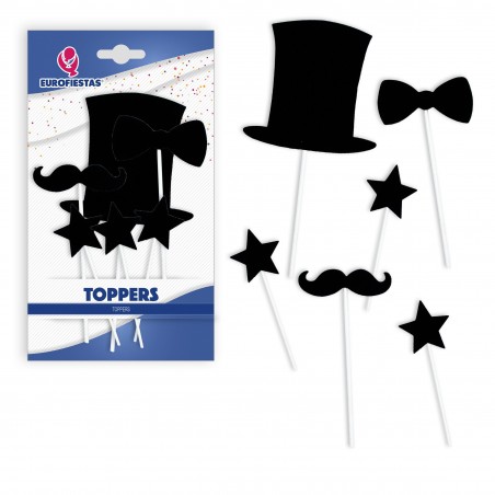 Cartola estrela e chapéu preto