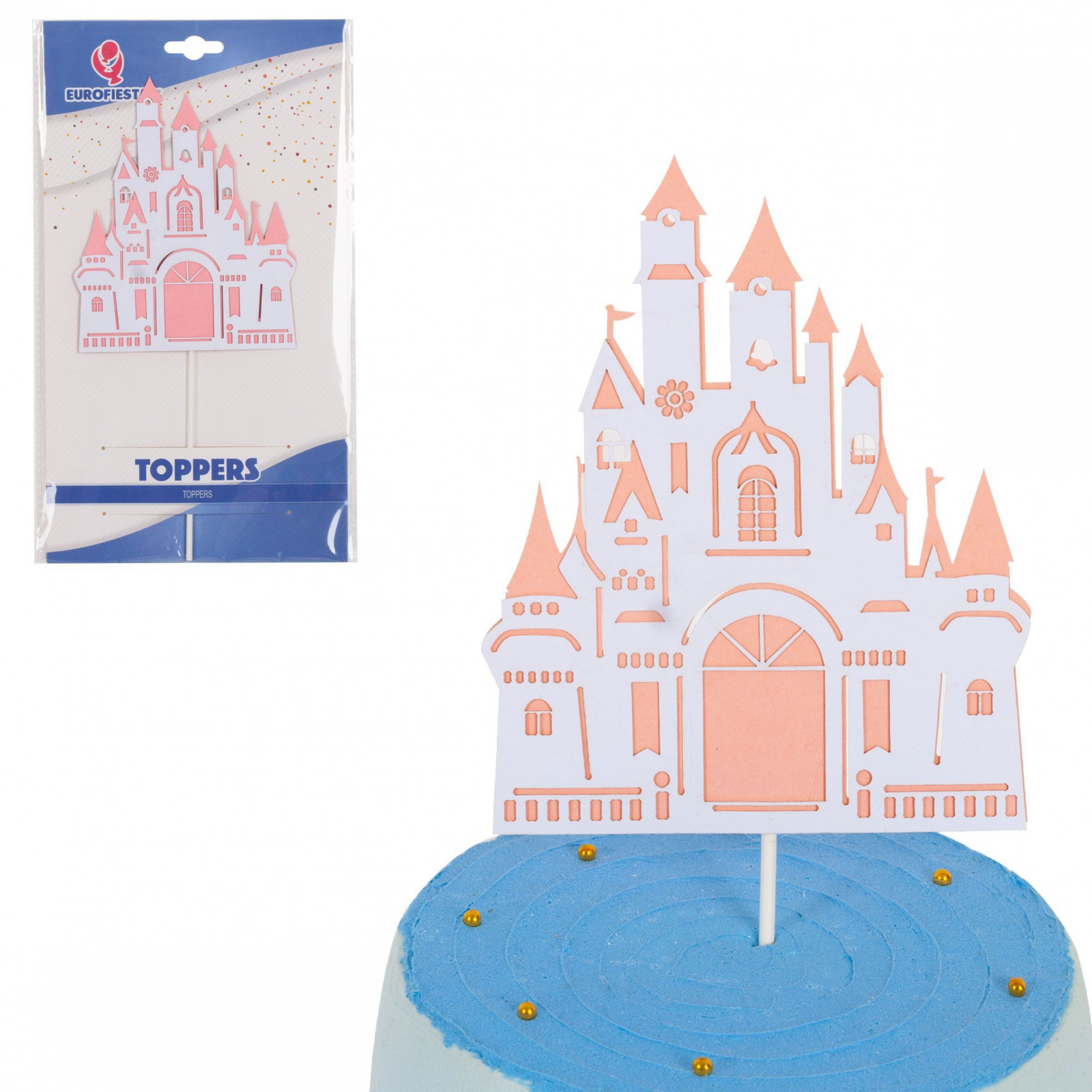 Topo de castelo rosa