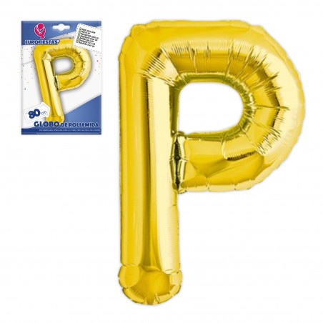 Balão de poliamida com letra p de altura ˜80cm.