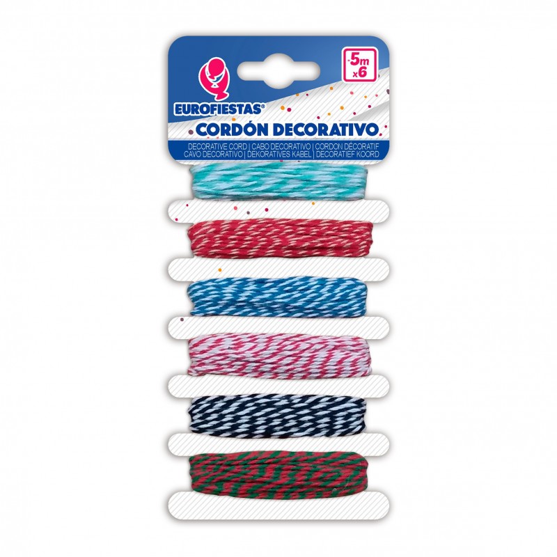 Cordon 1 5mm 5m 6 cores. Faixas escuras.