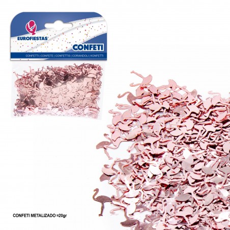 Confete brilhante flamingo ouro rosa