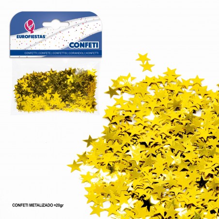 Confete brilhante estrela ouro