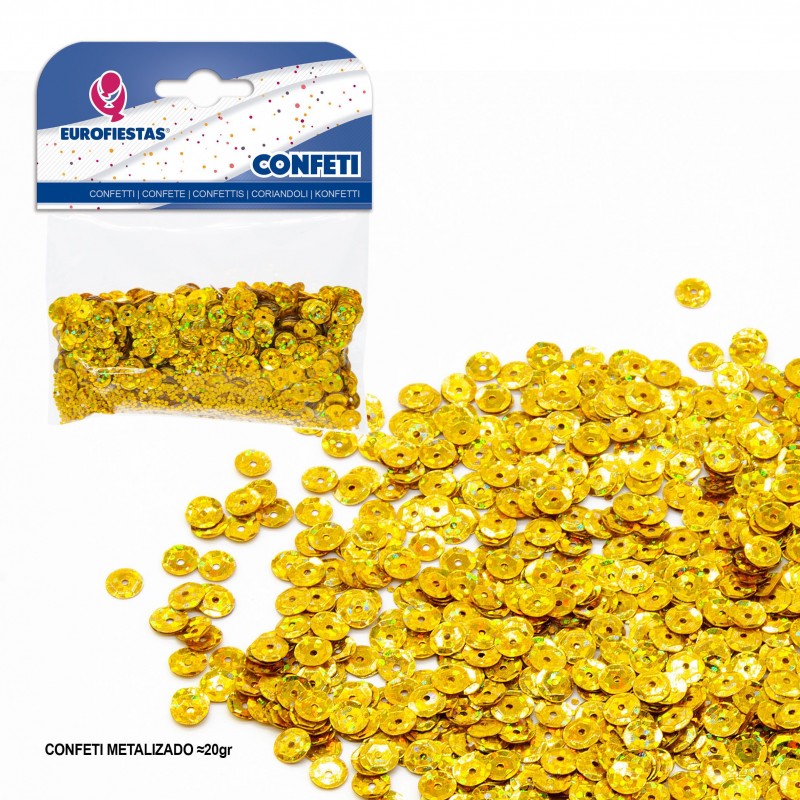 Confete brilhante lantejoulas ouro
