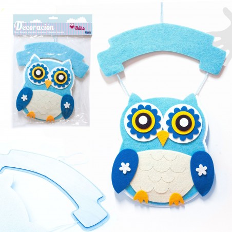 Decoração coruja azul
