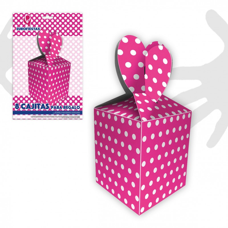 Caixa de doces bolinhas fúcsia 8 Caixa de doces bolinhas fúcsia 8