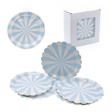 Placa pastel sol 18cm azul