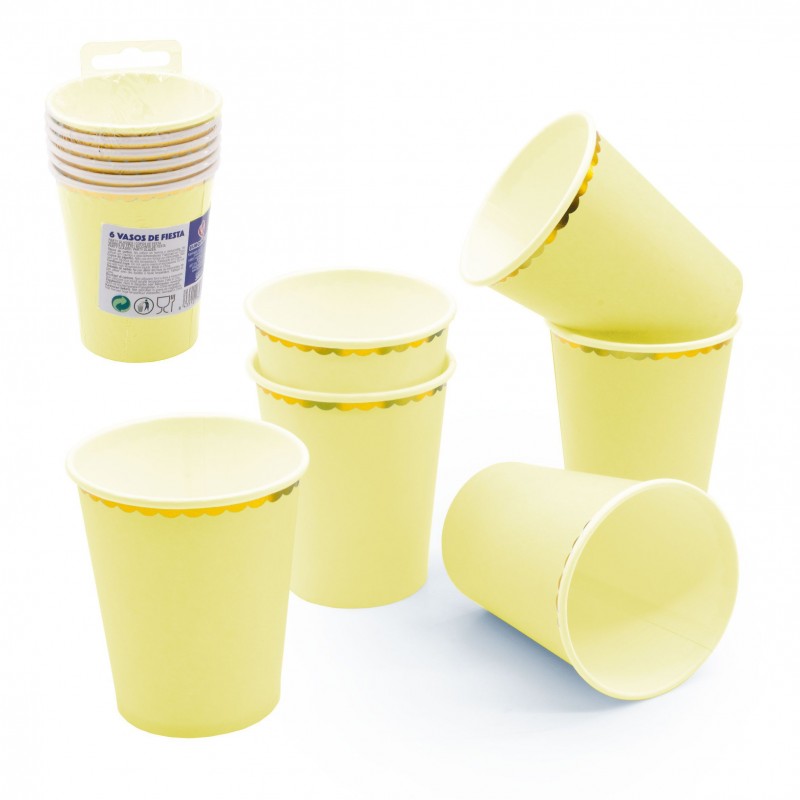 Copo amarelo pastel