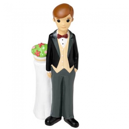 Figura do bolo de casamento do noivo