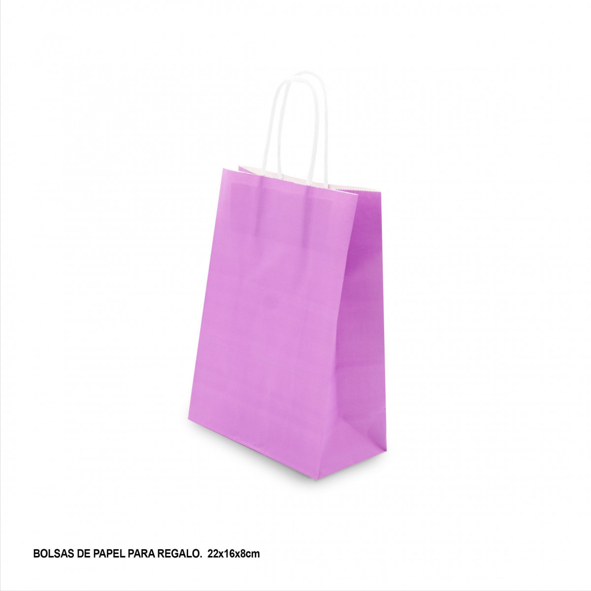 Sacola de papel 22x18x8cm violeta