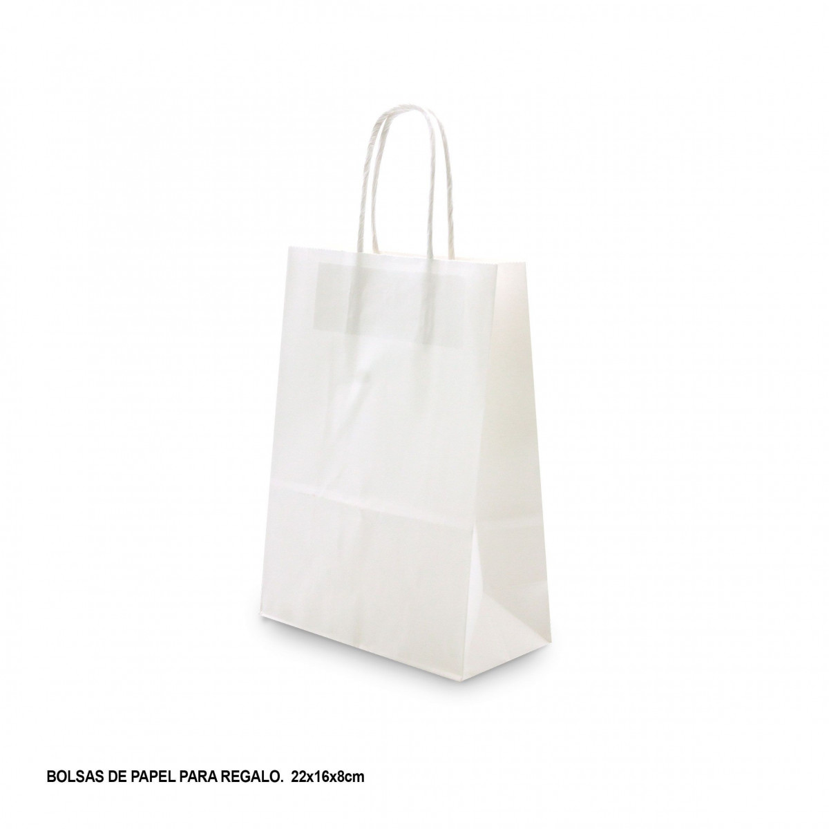 Sacola de papel 22x18x8cm branca