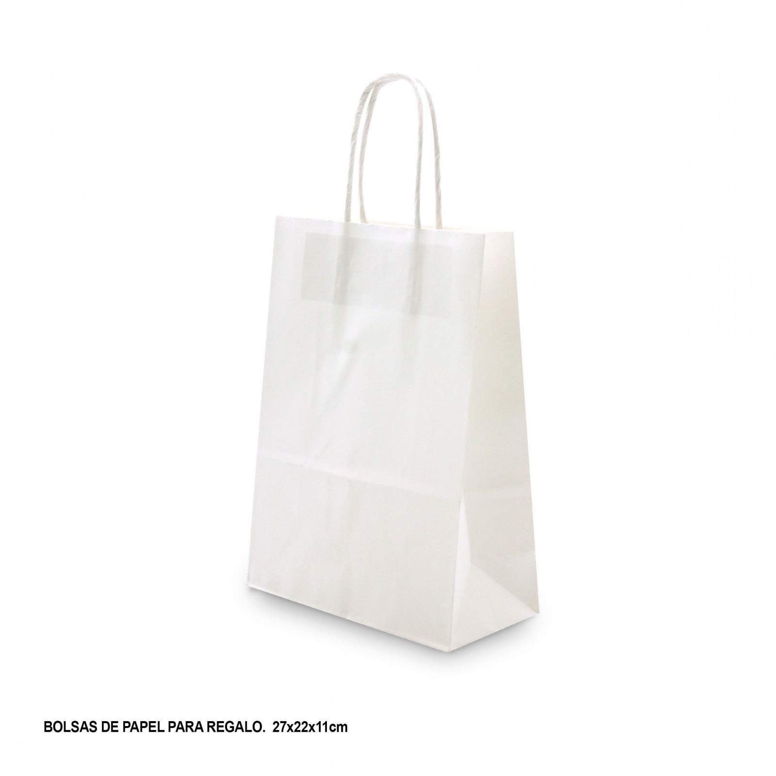 Sacola de papel 27x22x11cm branca