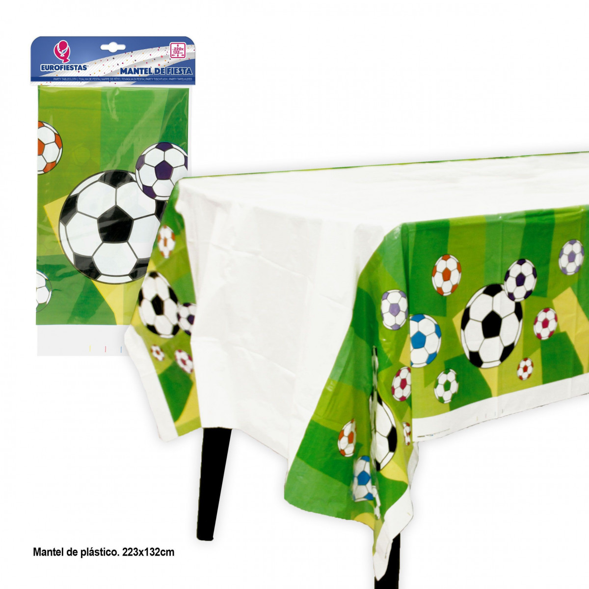 Toalha de mesa de futebol 220x132cm