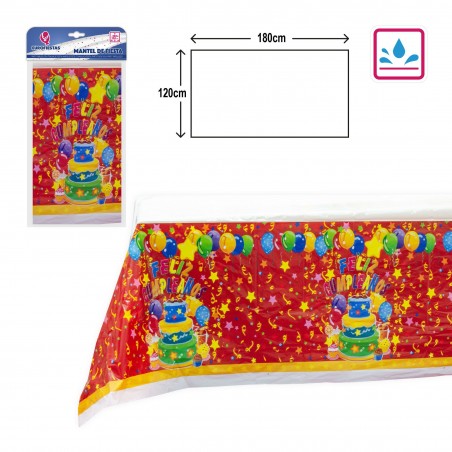 Toalha de festas 1 2x1 8m bolo