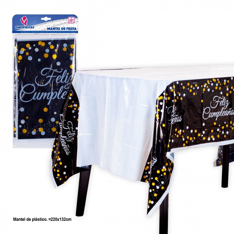 Toalha de mesa 220x132 coleção preta e amarela