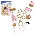 Complemento photocall ouro e rosa cupcake 10