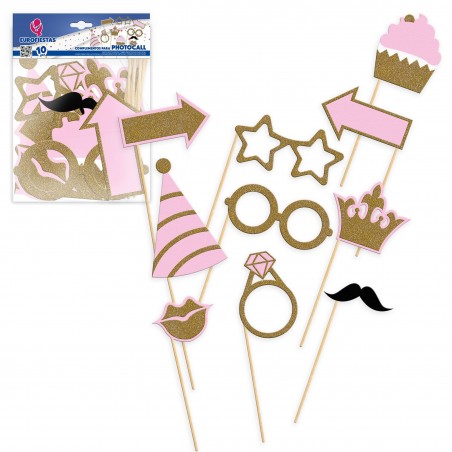 Complemento photocall ouro e rosa cupcake 10