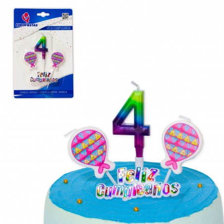 Vela feliz aniversario tonalidades nº 4