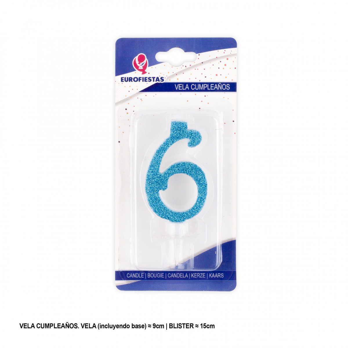 Vela purpurina azul 6