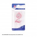Vela glitter rosa 2