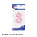 Vela glitter rosa 3