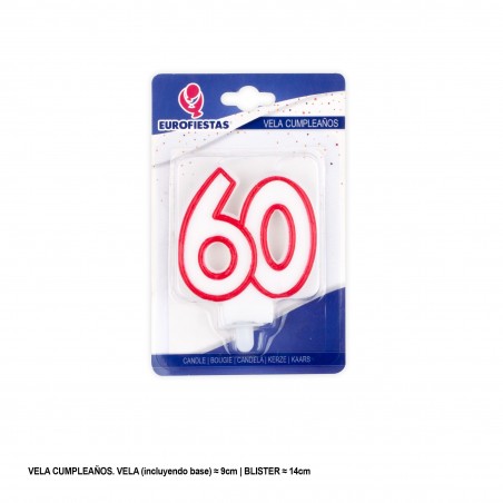 Vela borda vermelha 60