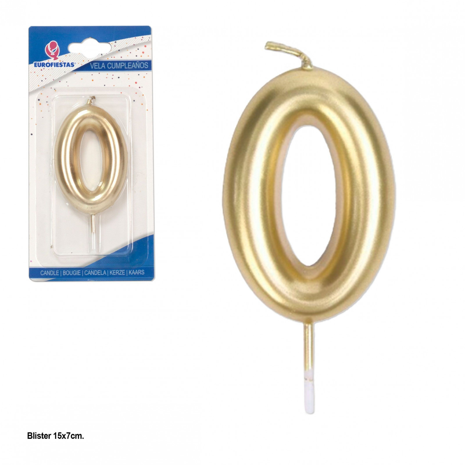 Vela curva dourada no. 0