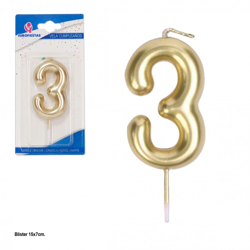 Vela bendita ouro nº 3