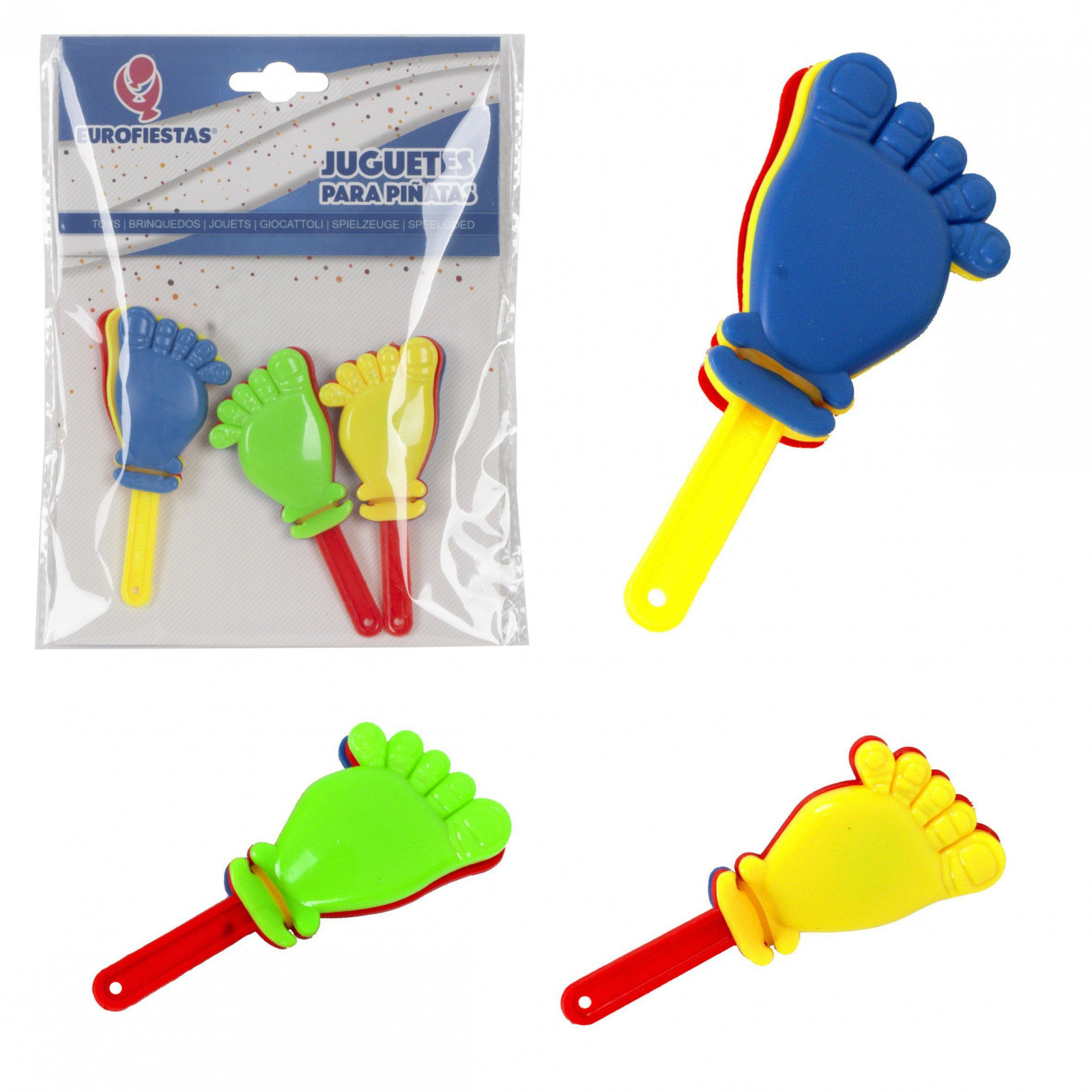 Brinquedos para piñata pés clap