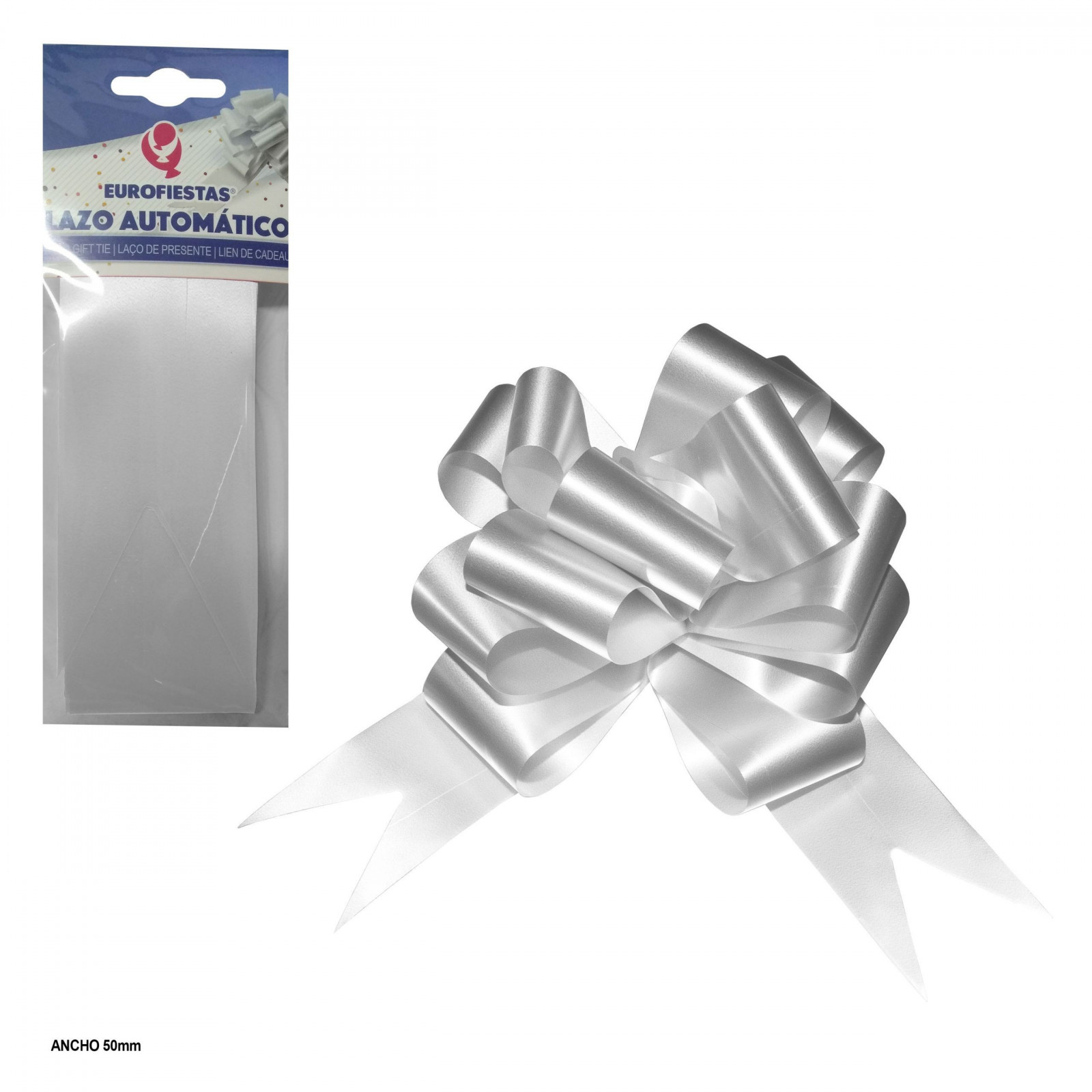 Arco deco.autom. 5cm branco liso