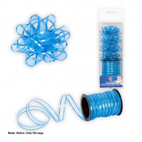 Roll 10m loop 1cm deco azul