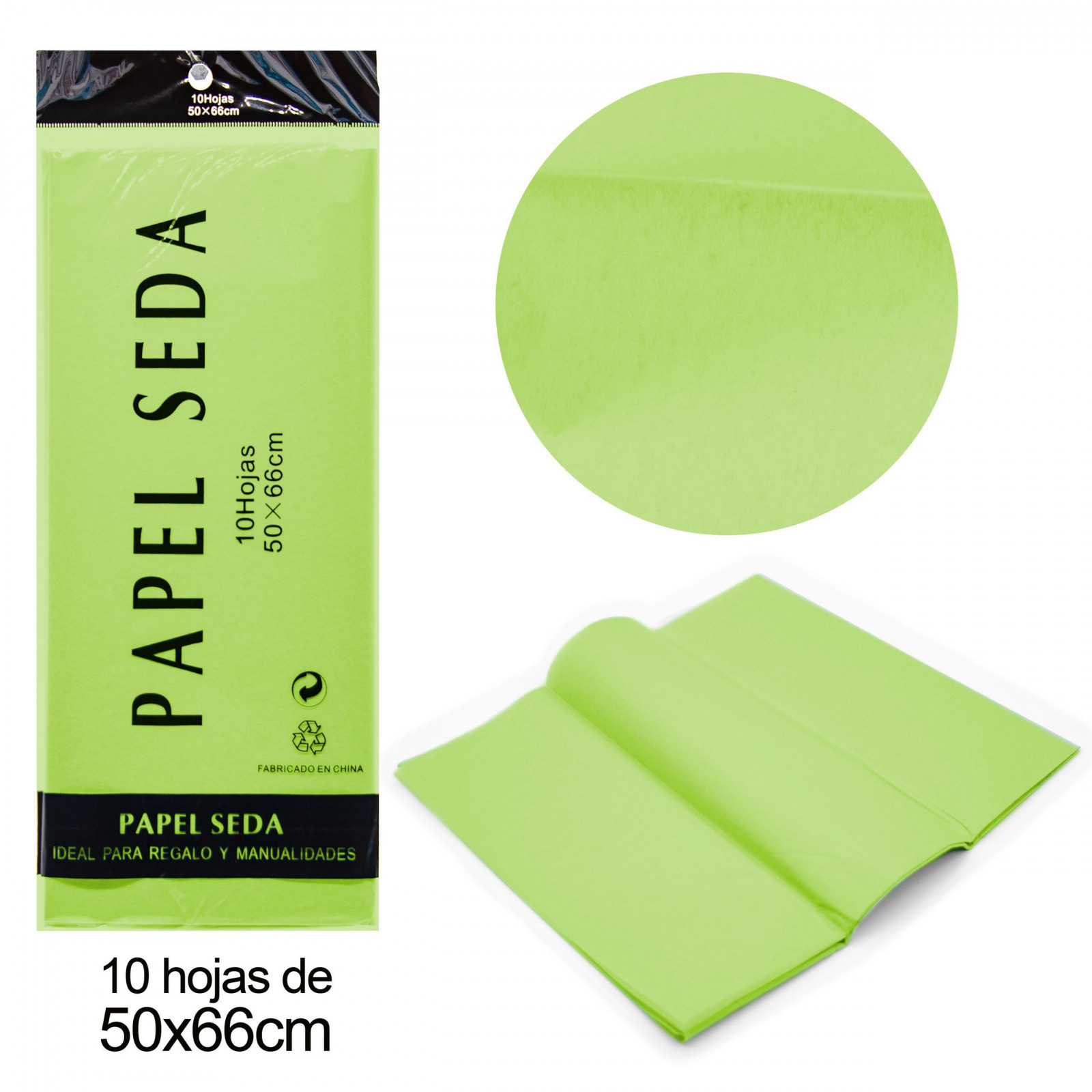 Papel seda verde maçã