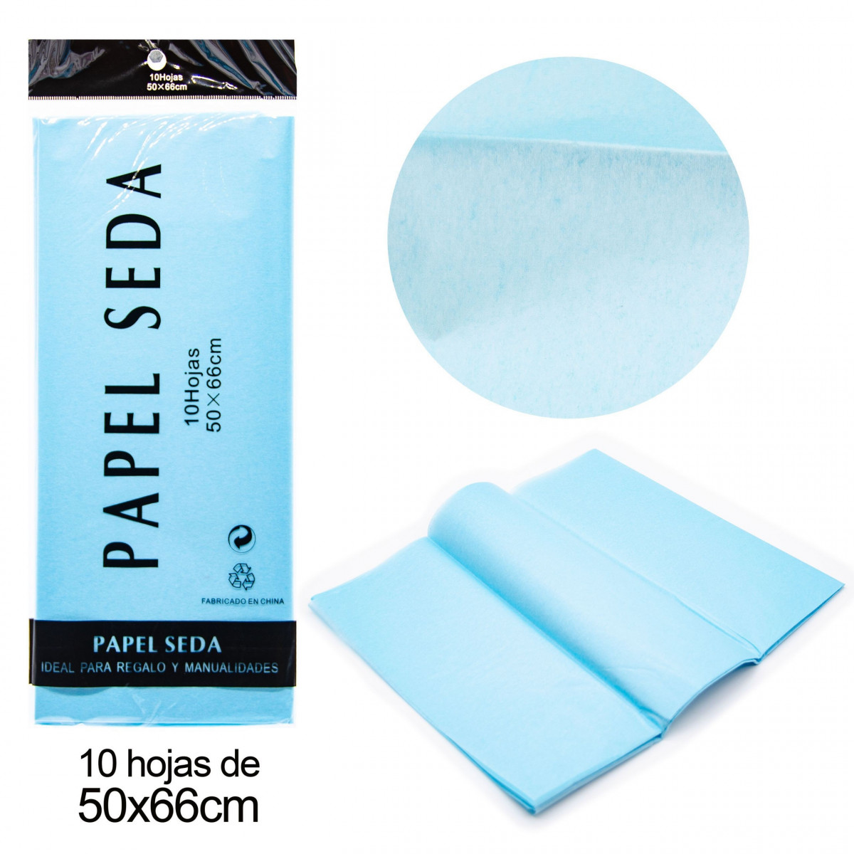 Papel de seda azul claro