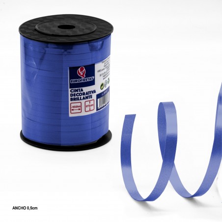 Fita laço 5mm rolo 450m azul