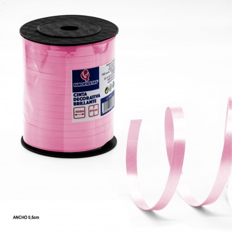 Laço de fita 5mm rolo 450m rosa