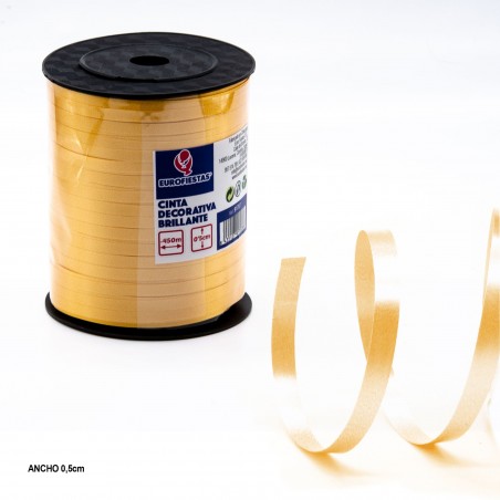 Laço de fita 5mm rolo 450m ouro