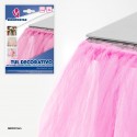 Rolo de tule 45m 3cm rosa