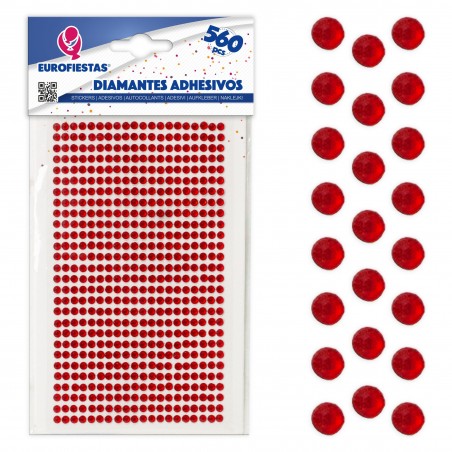 560 diamantes adesivos pequenos vermelhos