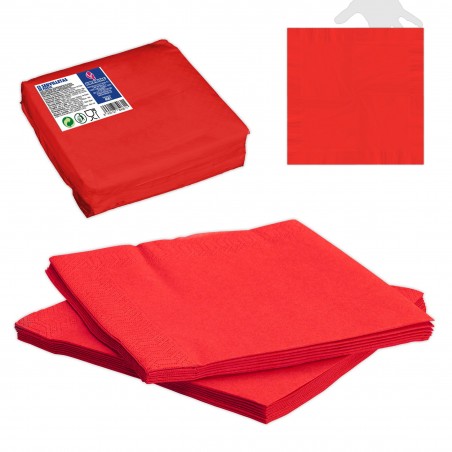 Guardanapos de papel vermelho 12