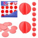 Guirlanda de círculos de papel vermelho