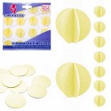 Guirlanda de círculos de papel amarelo