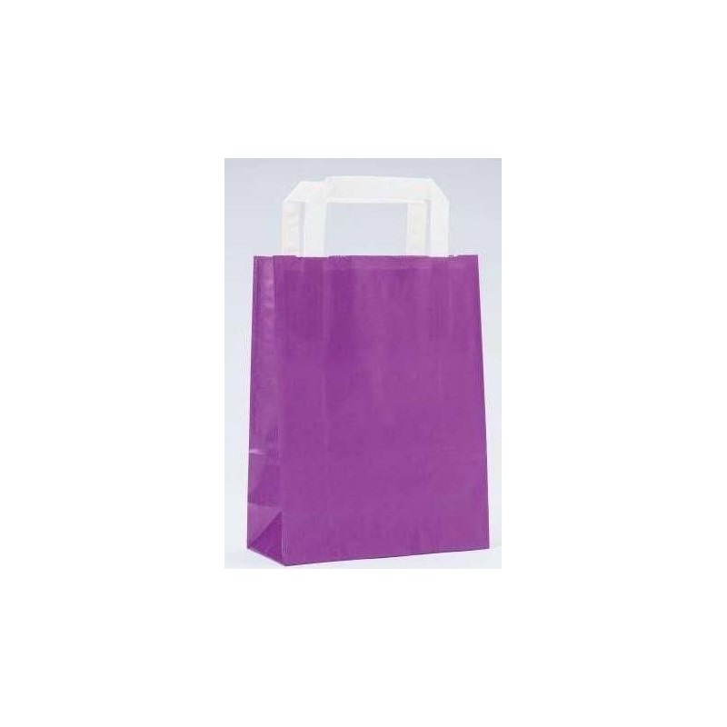 Bolsa de papel kraft roxa