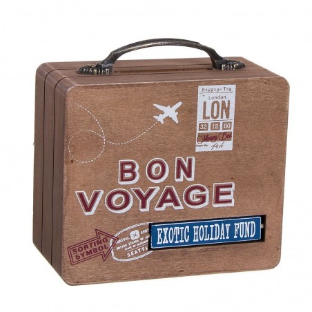 Cofrinho forma mala bon voyage