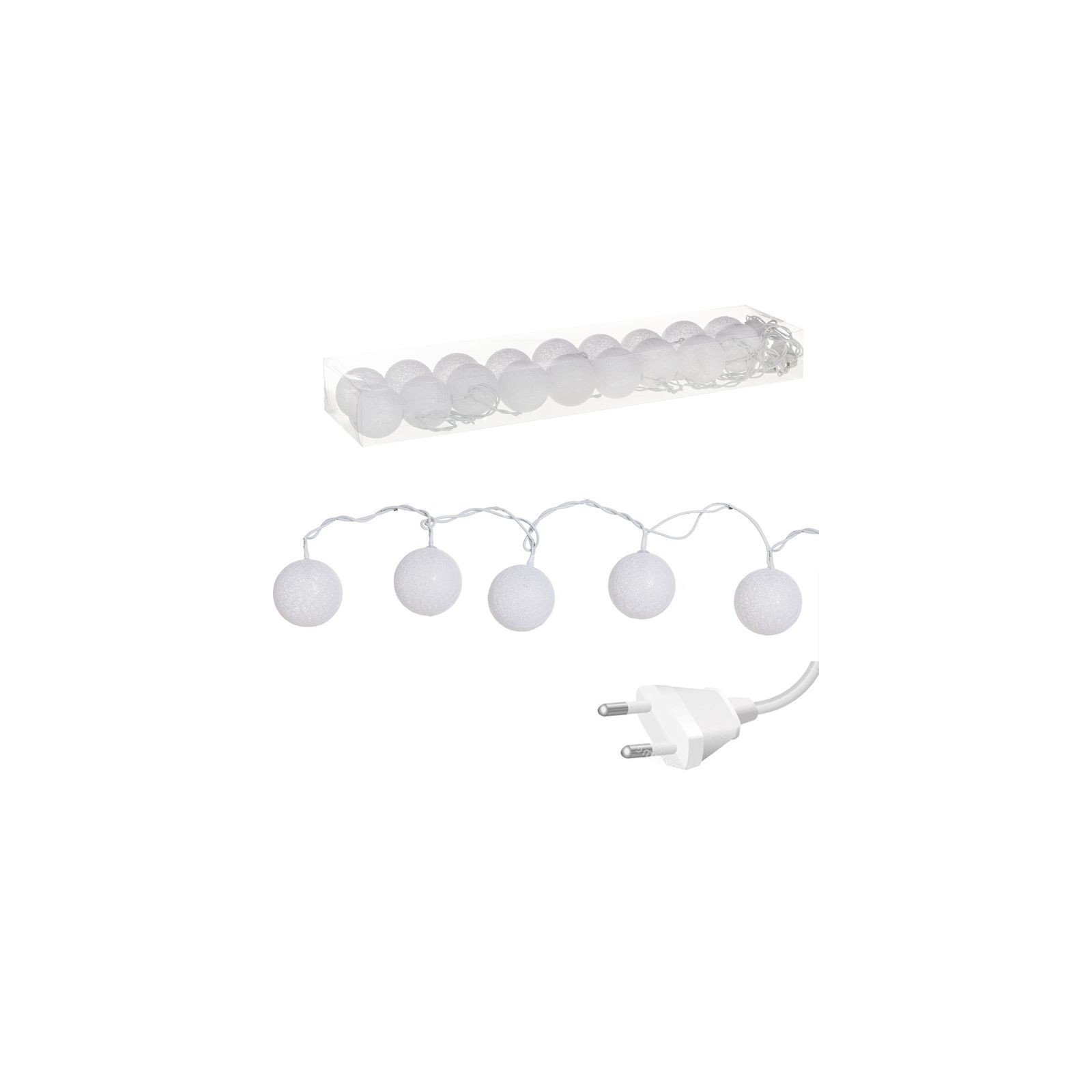Guirlanda 18 bolas led brancas
