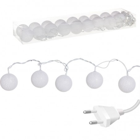 Guirlanda 18 bolas led brancas