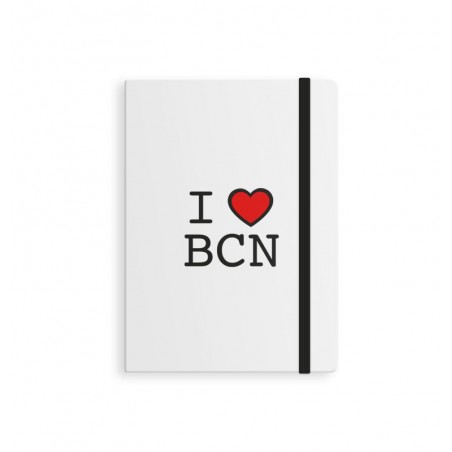 Notebook com borracha mi love bcn