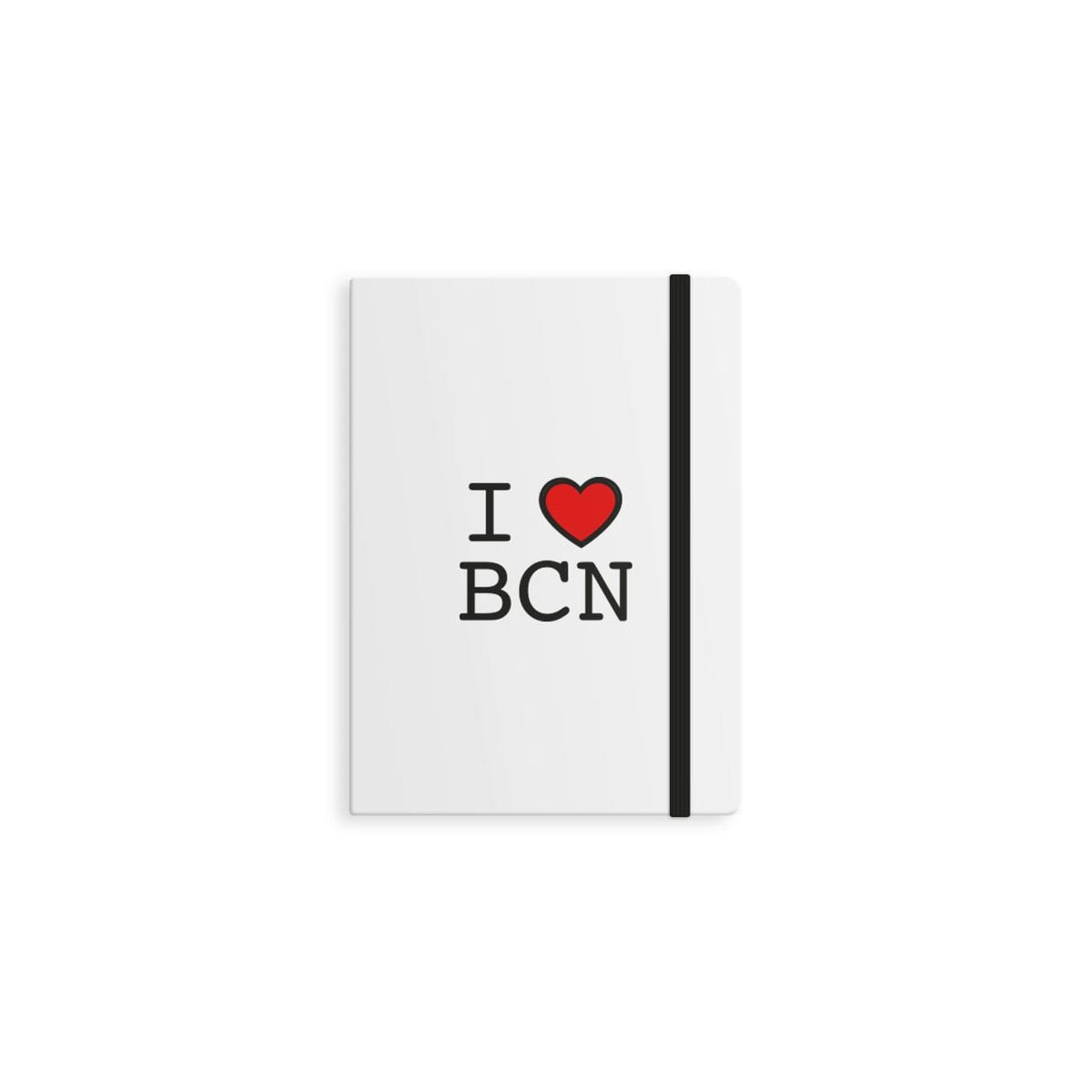 Notebook com borracha li love bcn